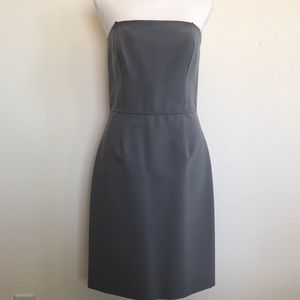 Vintage Bebe Simple Gray Size 8 Strapless Midi Dress